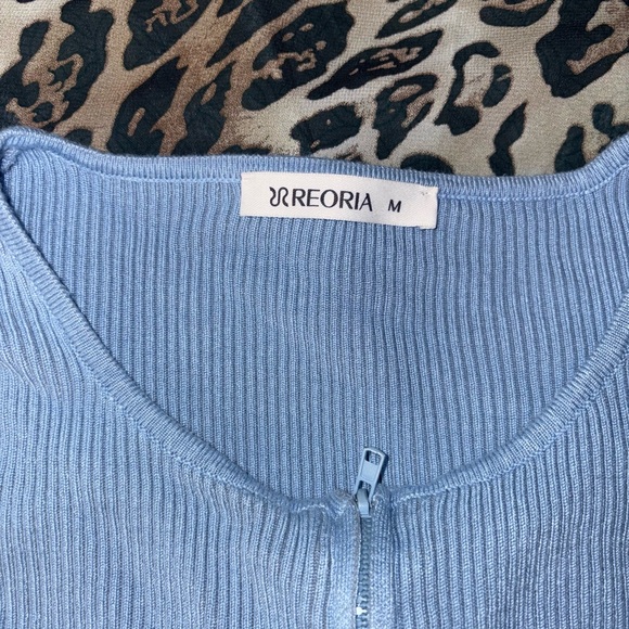 Sky Blue Ribbed Sweater - Picture 3 of 3